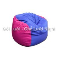 Ghế lười Trụ tròn (hình trứng) phối màu Xanh – Hồng Sen GL170 Chất liệu Nhung lạnh hàn quốc Size XS