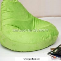 Ghế lười quả lê màu Xanh Cốm GL180 (Chất liệu nhung lạnh Hàn Quốc) Size L