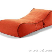 Gối lười hạt xốp kiểu giường lười GL119 Màu Cam (Nhung Lạnh Hàn Quốc)